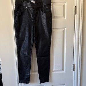 Lane Bryant Shimmering Black Skinny Jeans